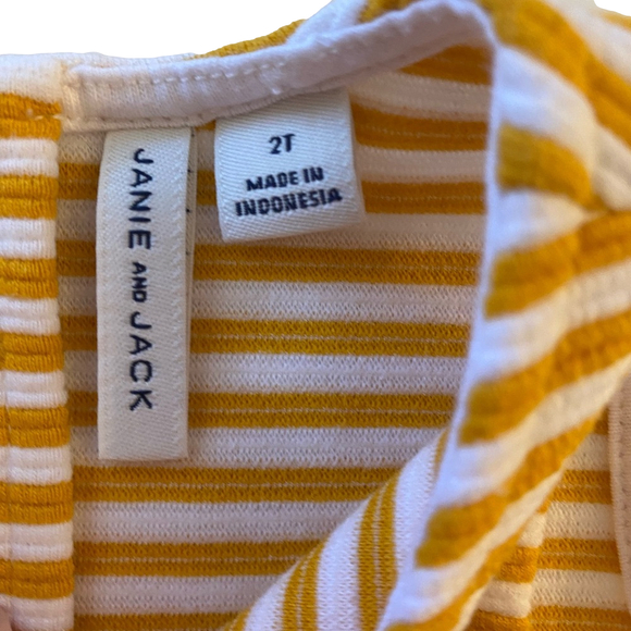 Janie and Jack Stripe Ottoman Dress 🌞 2T 🌞 Yellow - Picture 4 of 4